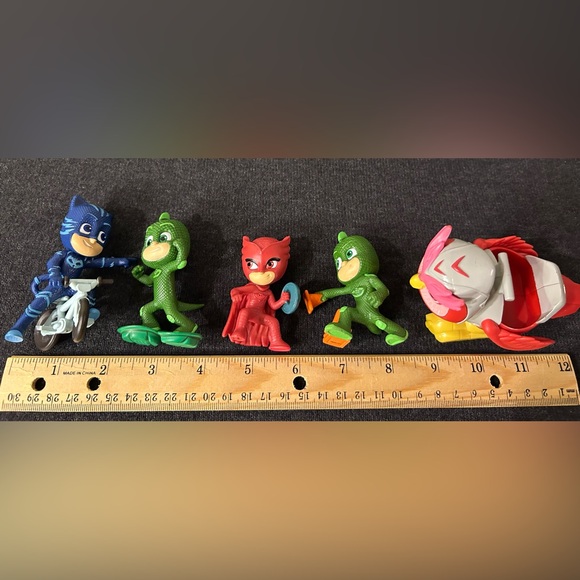 PJ Masks Collectible Figure Set of 4 Catboy Owlet Gekko Night Ninja Power Owlete - Picture 8 of 8
